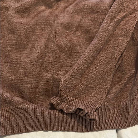 Brown Ruffled Sweater - Picture 4 of 4